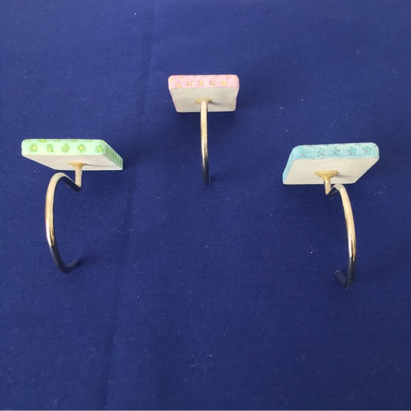 Vintage | Bath | Set Of Vintage Shower Curtain Hooks 9pc Set | Poshmark